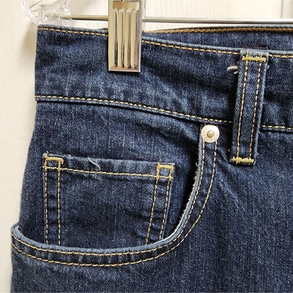 Lands End Jeans Womens 6 Blue Denim Bootcut Stretch Flat Hemmed Western Cowgirl - Picture 7 of 10